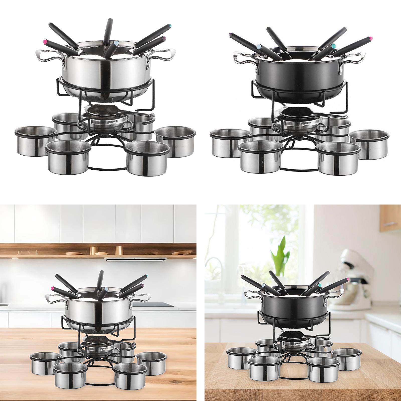 퐁듀 냄비 세트 요리 스토브 두꺼운 다기능 안정적인 멜 - Camping Cooking Set Stainless Steel 리뷰 및 가격