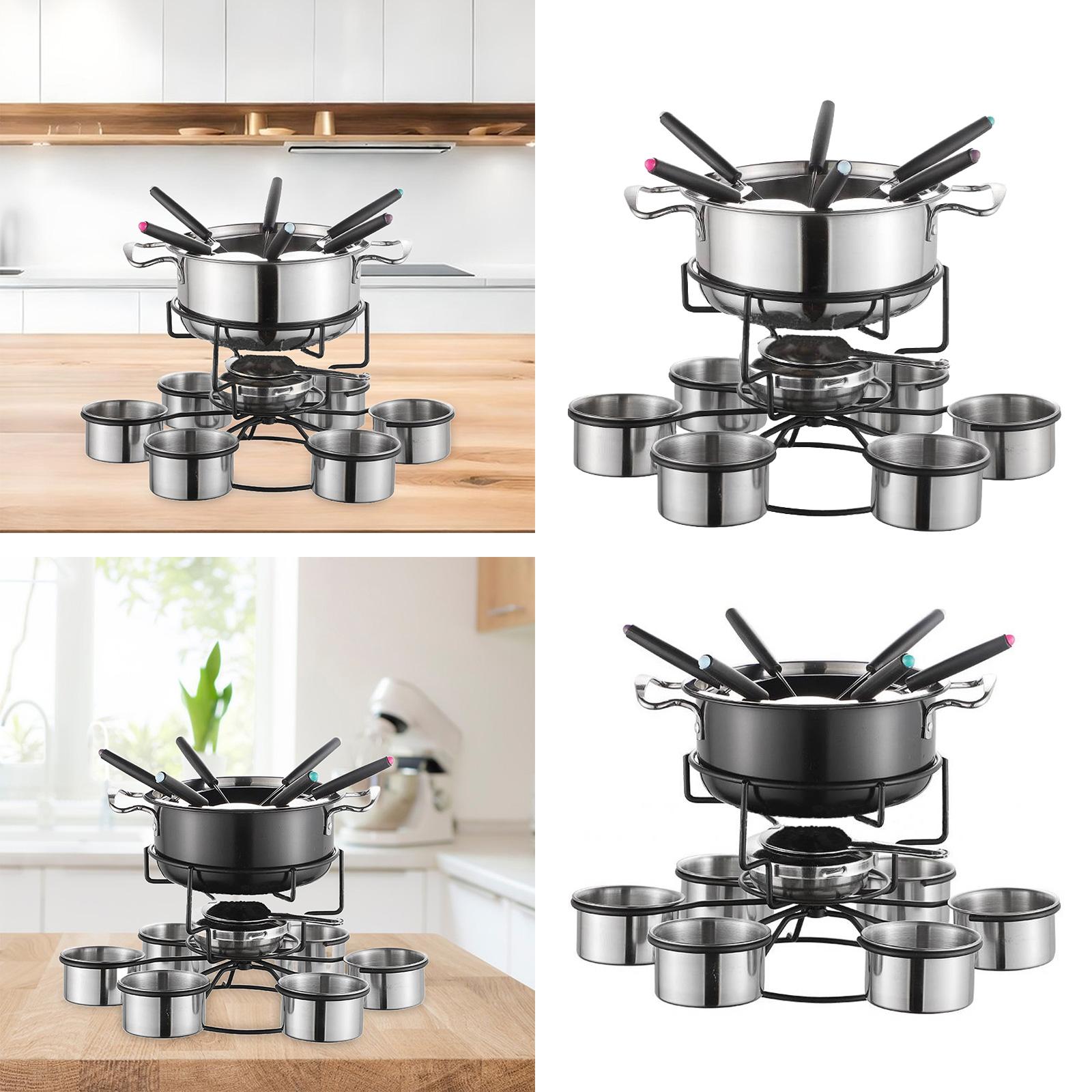 퐁듀 냄비 세트 요리 스토브 두꺼운 다기능 안정적인 멜 - Camping Cooking Set Stainless Steel 리뷰 및 가격