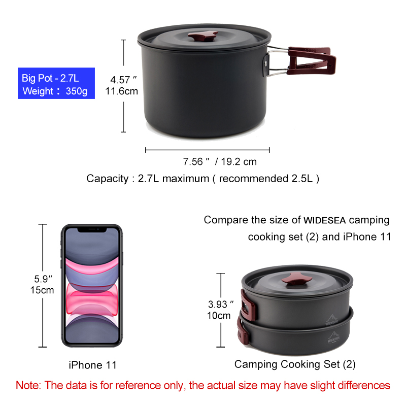 Widesea 캠핑 조리기구 세트 야외 냄비 식기 키트 - Quechua Camping Cooking Set 리뷰 및 가격
