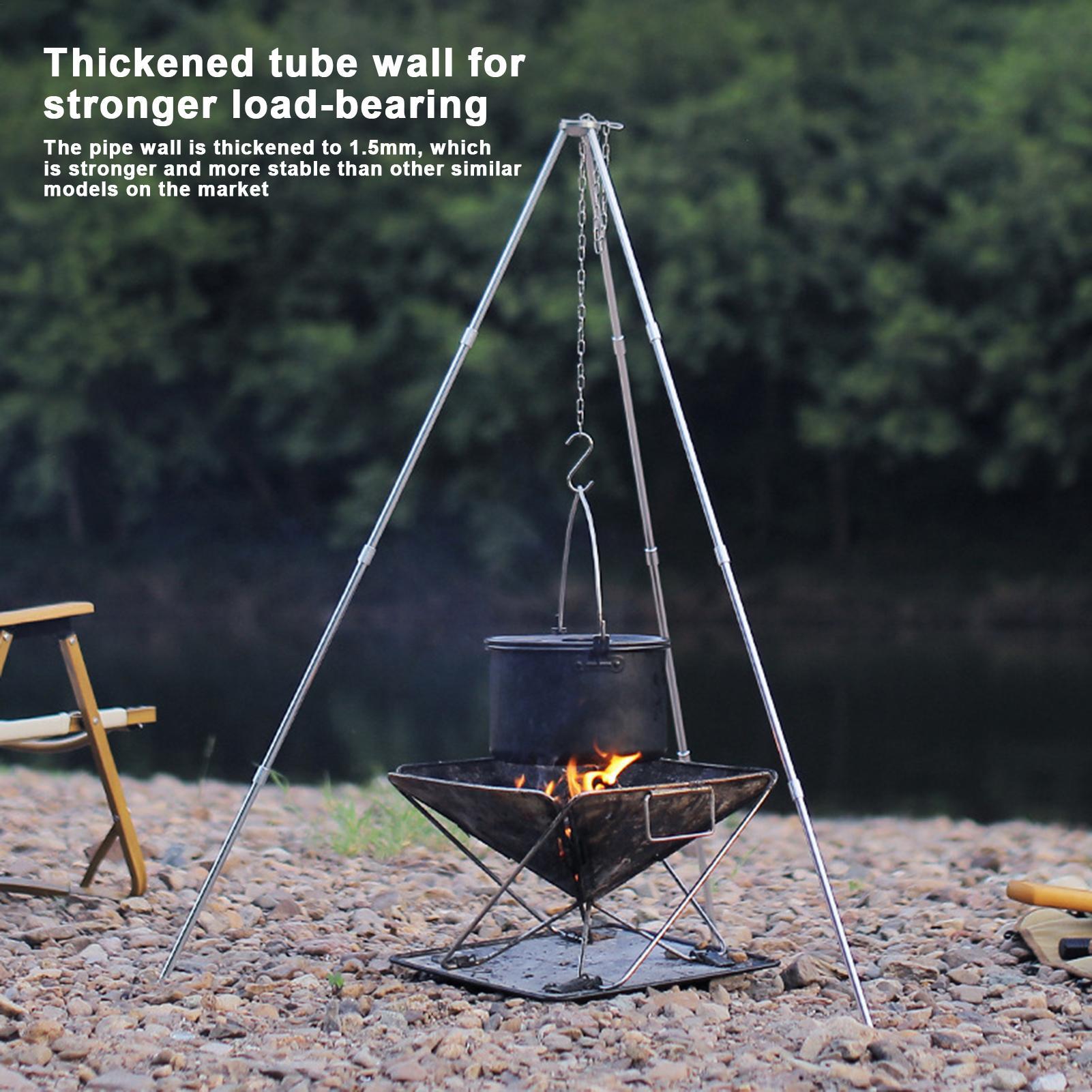 야외 대형 모닥불 삼각대 휴대용 캠핑 캠프파이어 요리  - Camping Hanging Cooking Pot 리뷰 및 가격
