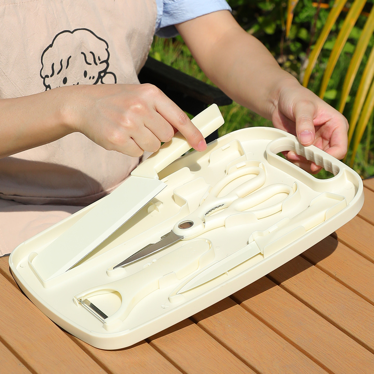 휴대용 야외 피크닉 세트 칼 식기 캠 온더고 보관 가방 - Camping Cooking Knife Set 리뷰 및 가격