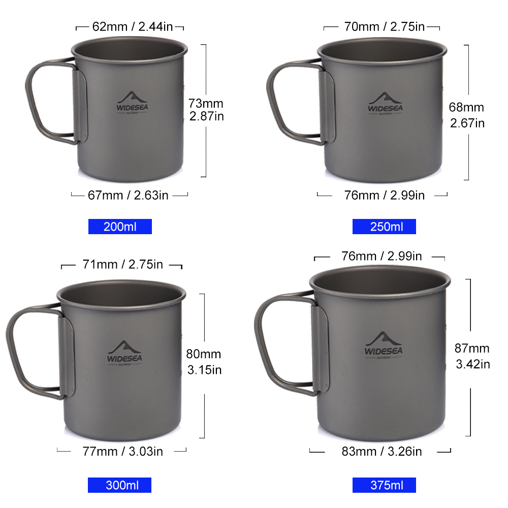 Widesea 캠핑 머그잔 티타늄 컵 관광 식기 피크닉 - Quechua Camping Cooking Set 리뷰 및 가격