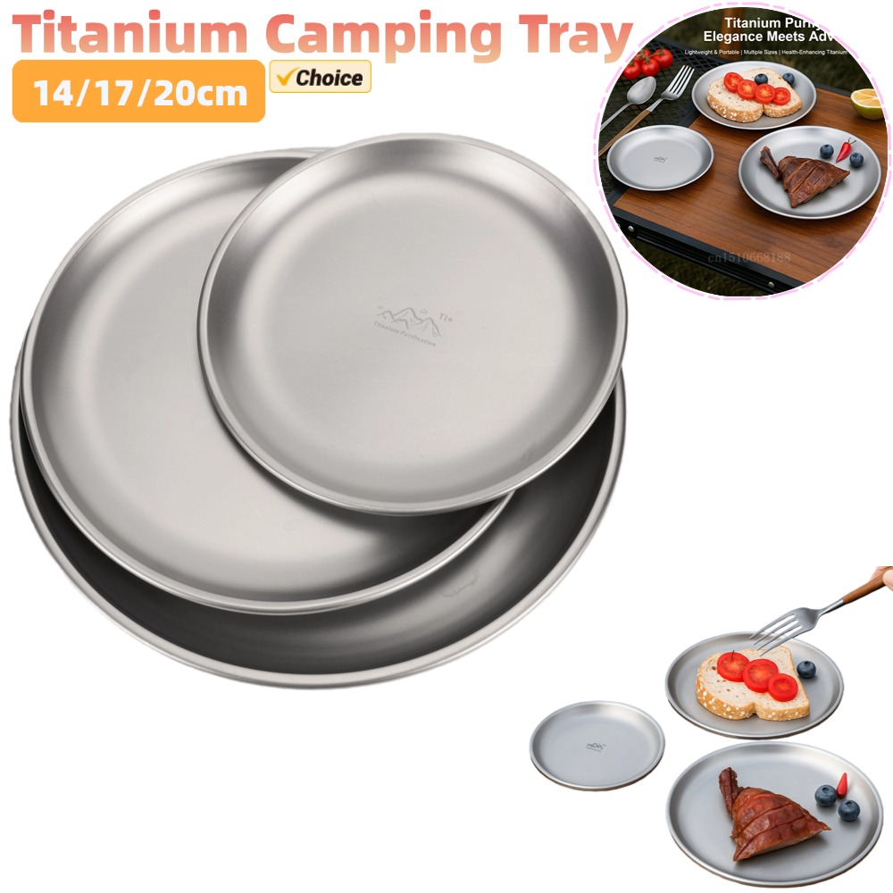 14/17/20cm 티타늄 캠핑 플레이트 1/3개 캠핑 - Camping Cooking Set Stainless Steel 리뷰 및 가격