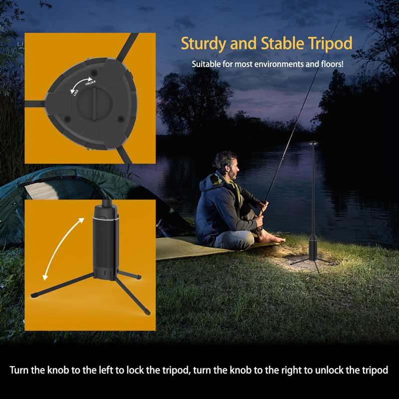 휴대용 캠핑 랜턴 텔레스코픽 LED 작업등, USB 충 - Camping Cooking Tripod 리뷰 및 가격