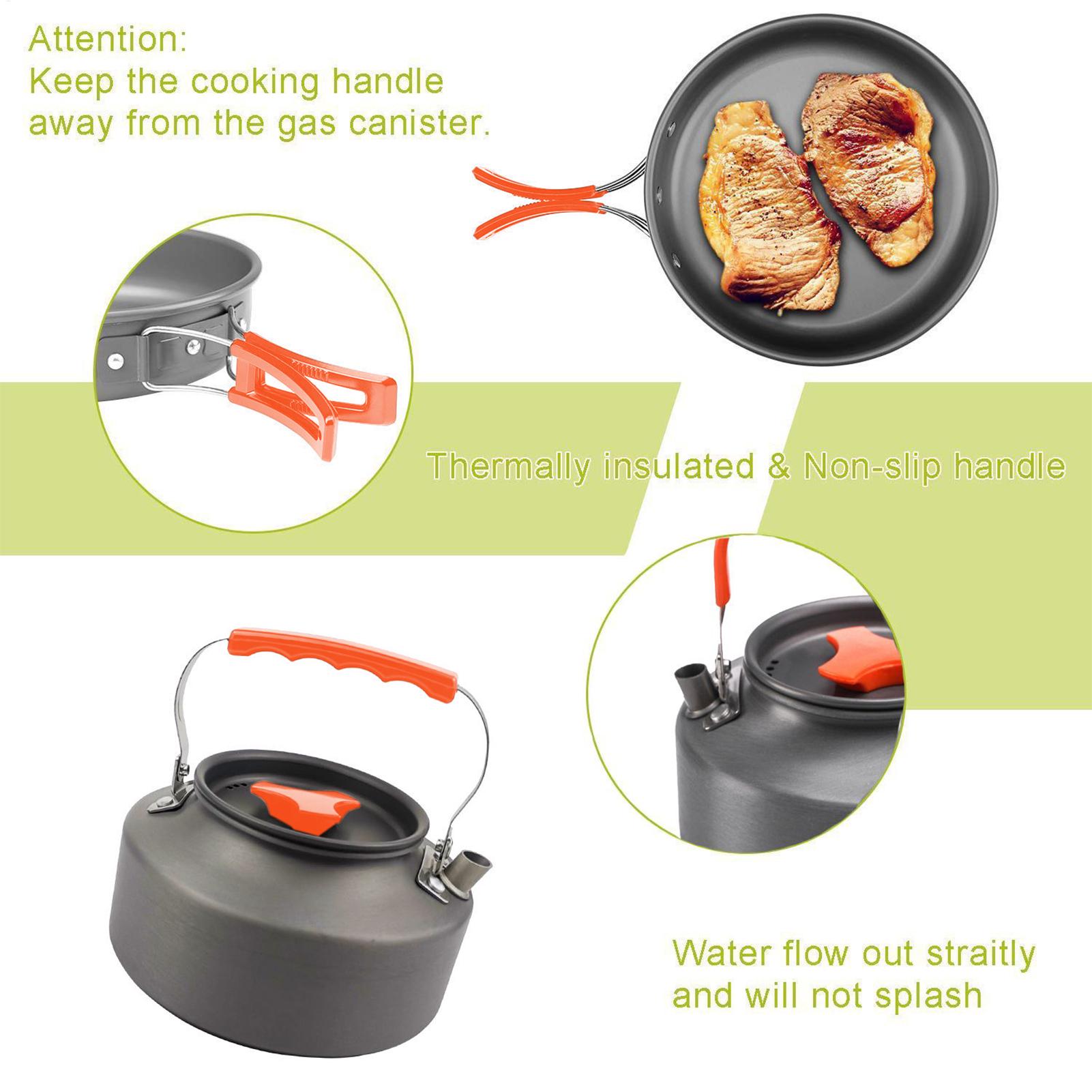 배낭 요리 세트 캠핑 팬 접이식 휴대용 붙지 않는 컵  - Camping Cooking Knife Set 리뷰 및 가격