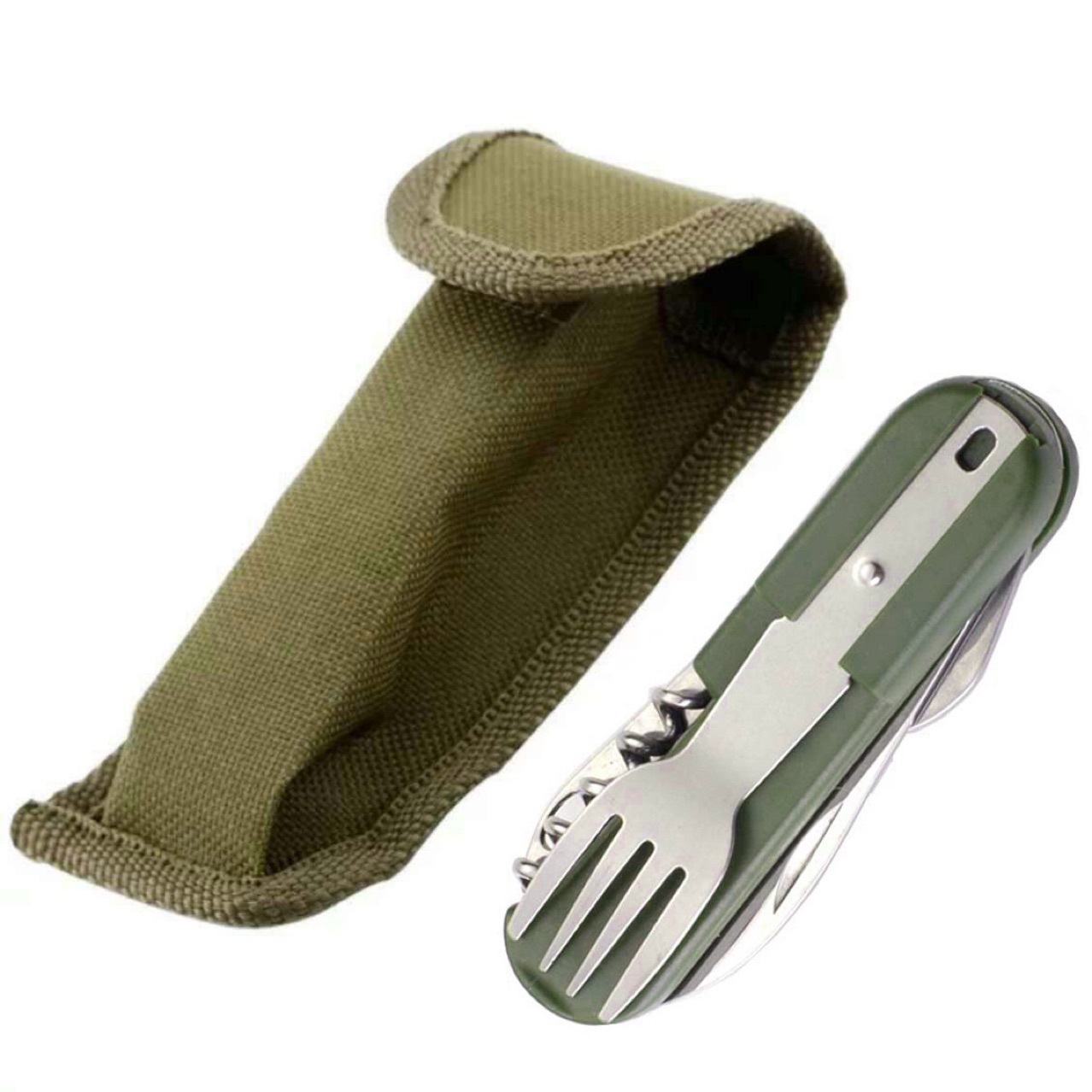 스테인리스 스틸 7-in-1 캠핑 식기 세트 접이식 다 - Camping Cooking Knife Set 리뷰 및 가격