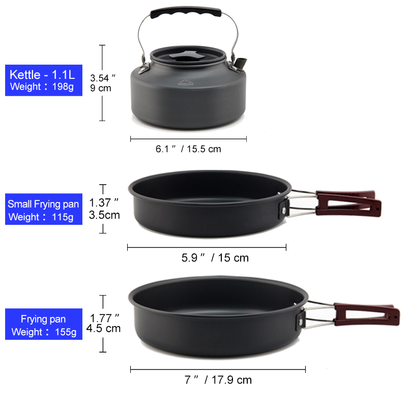 Widesea 캠핑 조리기구 세트 야외 냄비 식기 키트 - Quechua Camping Cooking Set 리뷰 및 가격