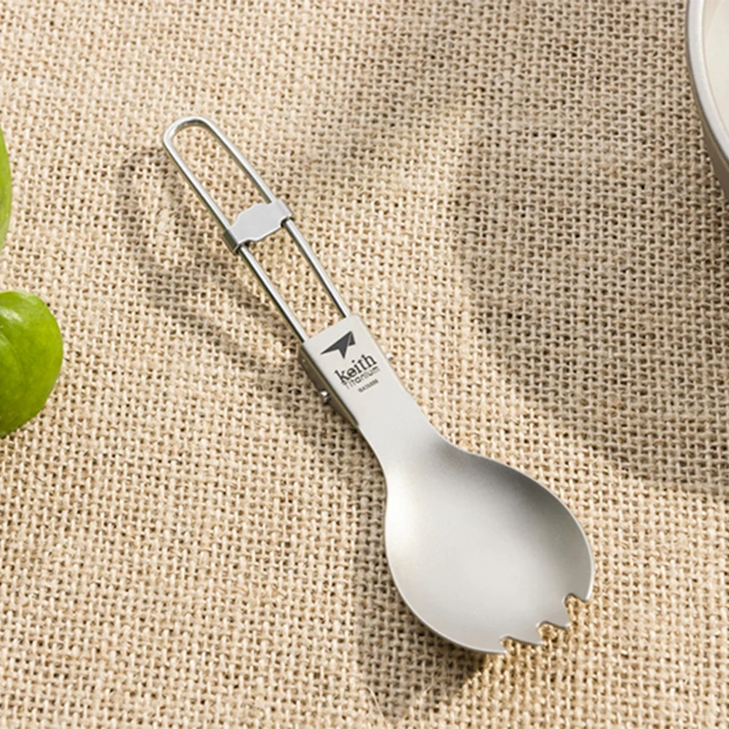 Keith 티타늄 스포크 접이식 손잡이, 건강한 정균  - Camping Cooking Utensils Kit 리뷰 및 가격