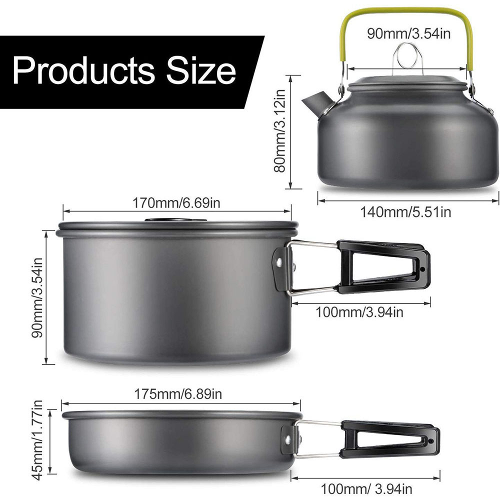알루미늄 합금 소재로 제작된 야외 캠핑 조리기구 세트, - Camping Cooking Gear 리뷰 및 가격