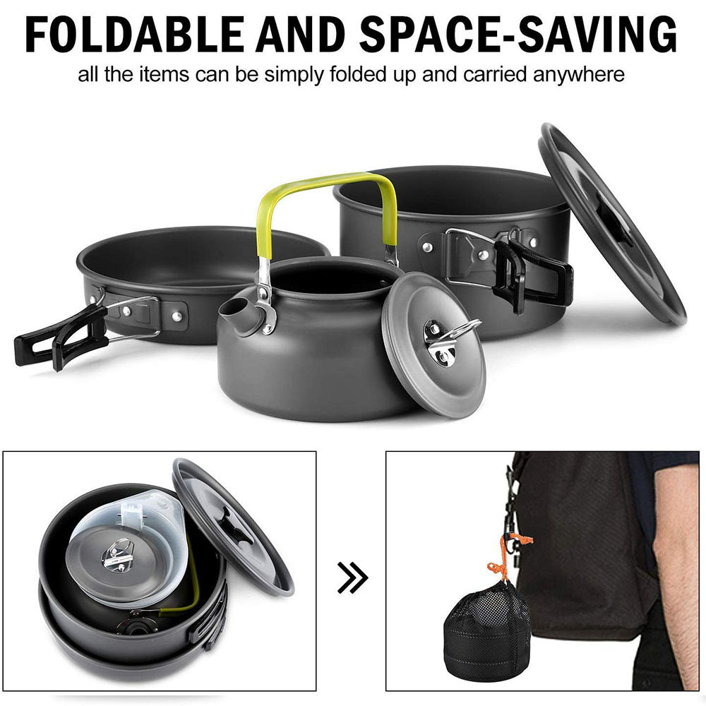 알루미늄 합금 소재로 제작된 야외 캠핑 조리기구 세트, - Camping Cooking Gear 리뷰 및 가격