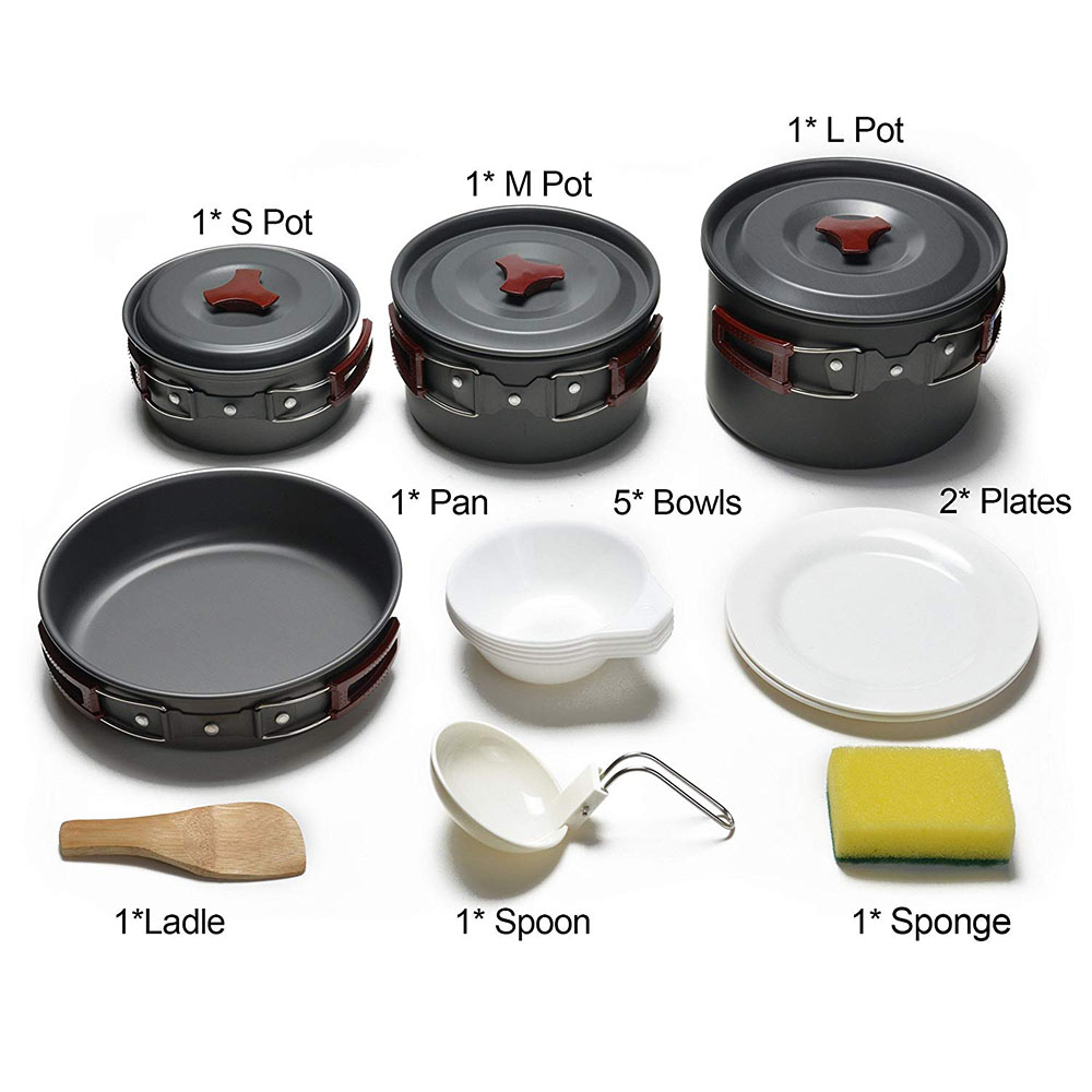 야외 캠핑 조리기구 키트, 논스틱 캠핑 팬, 경량 요리 - Camping Cooking Utensils Kit 리뷰 및 가격