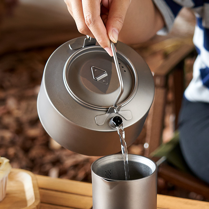 캠핑 물 요리 주전자 티타늄 주전자 980ml 차 커피 - Camping Cooking Set Stainless Steel 리뷰 및 가격