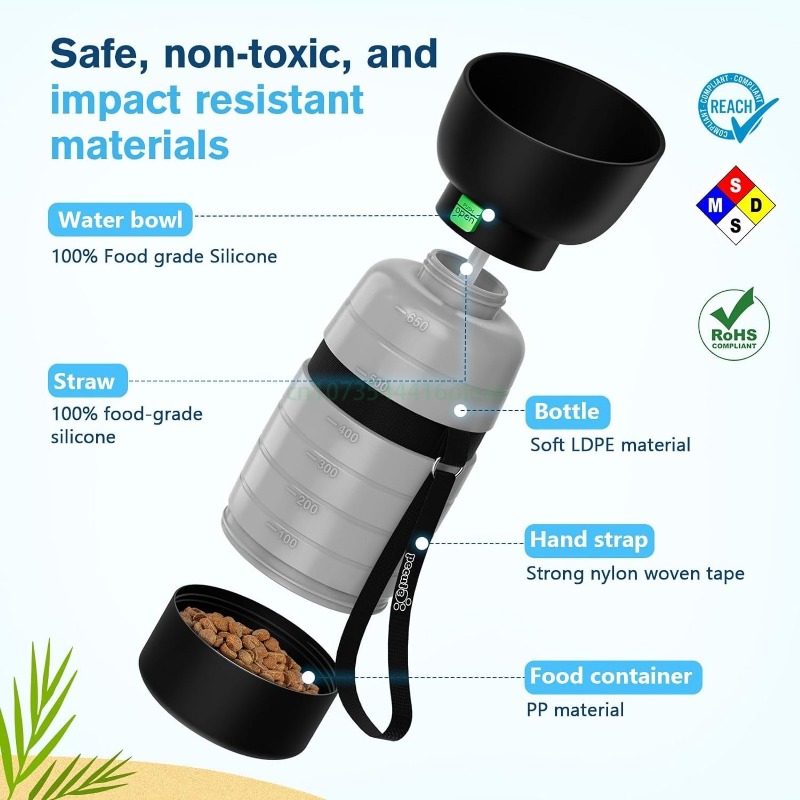 650ML 강아지 물병과 150ml 사료통, 강아지 여 - Camping Cooking Bowl 리뷰 및 가격