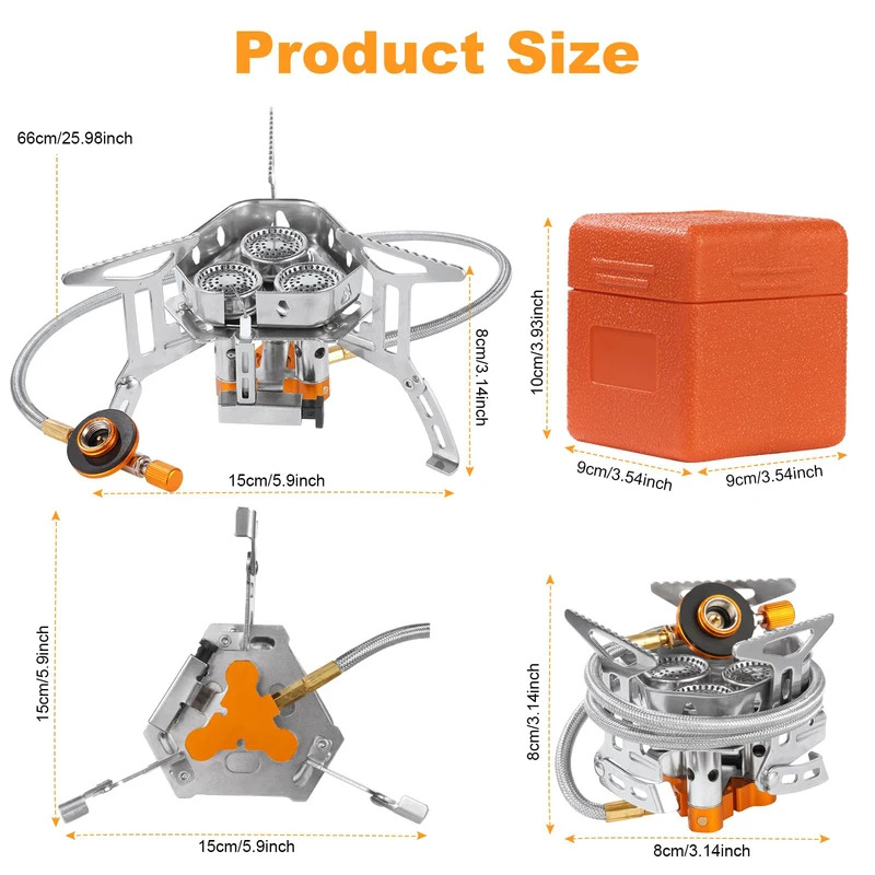 5800W 고출력 캠핑 가스 스토브, 방풍 야외 가스  - Camping Cooking No Gas 리뷰 및 가격