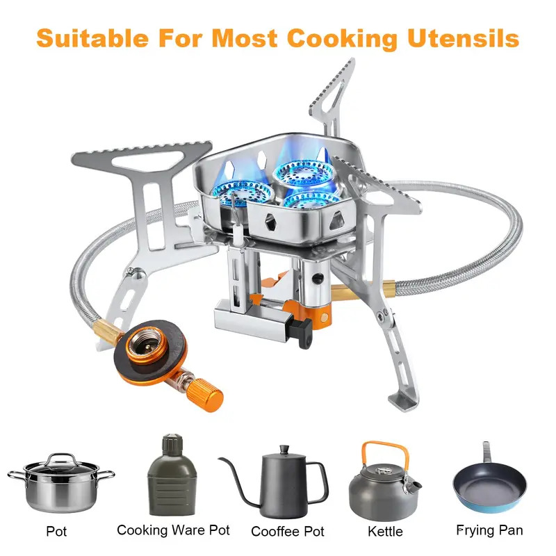 5800W 고출력 캠핑 가스 스토브, 방풍 야외 가스  - Camping Cooking No Gas 리뷰 및 가격