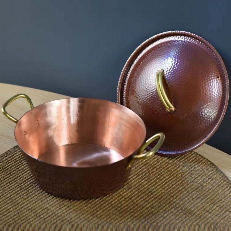 수제 빈티지 구리 냄비, 캠핑용 두꺼운 뚜껑 있는 냄비 - Camping Cooking Pot 리뷰 및 가격