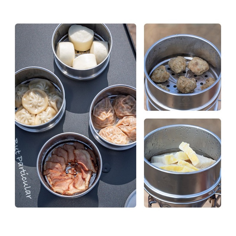 CAMPINGMOON Portatle 야외 캠핑 및 피 - Camping Cooking Set Stainless Steel 리뷰 및 가격